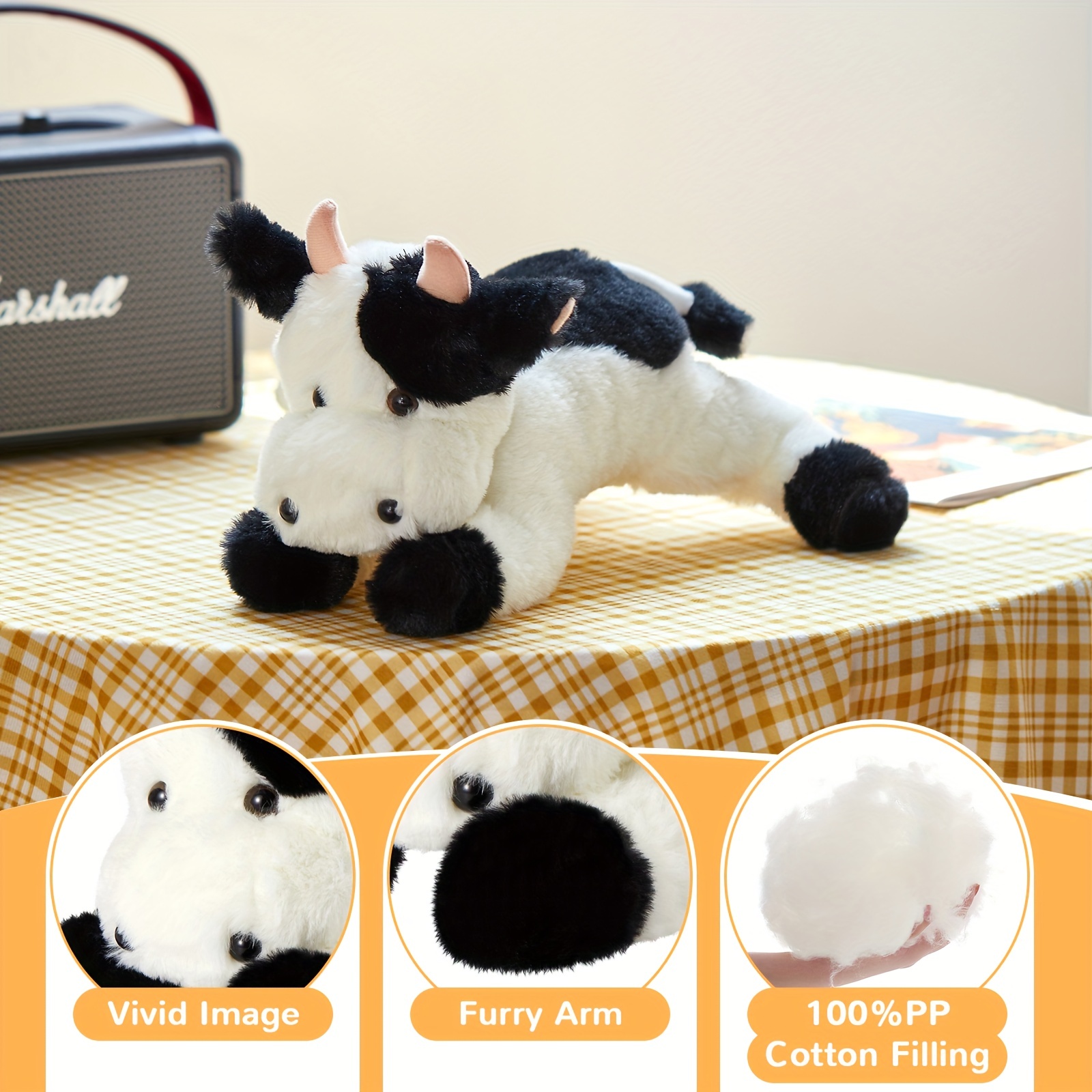 Animales de peluche de vaca Lindo Adorable Juguete de vaca de peluche  suave. VIP