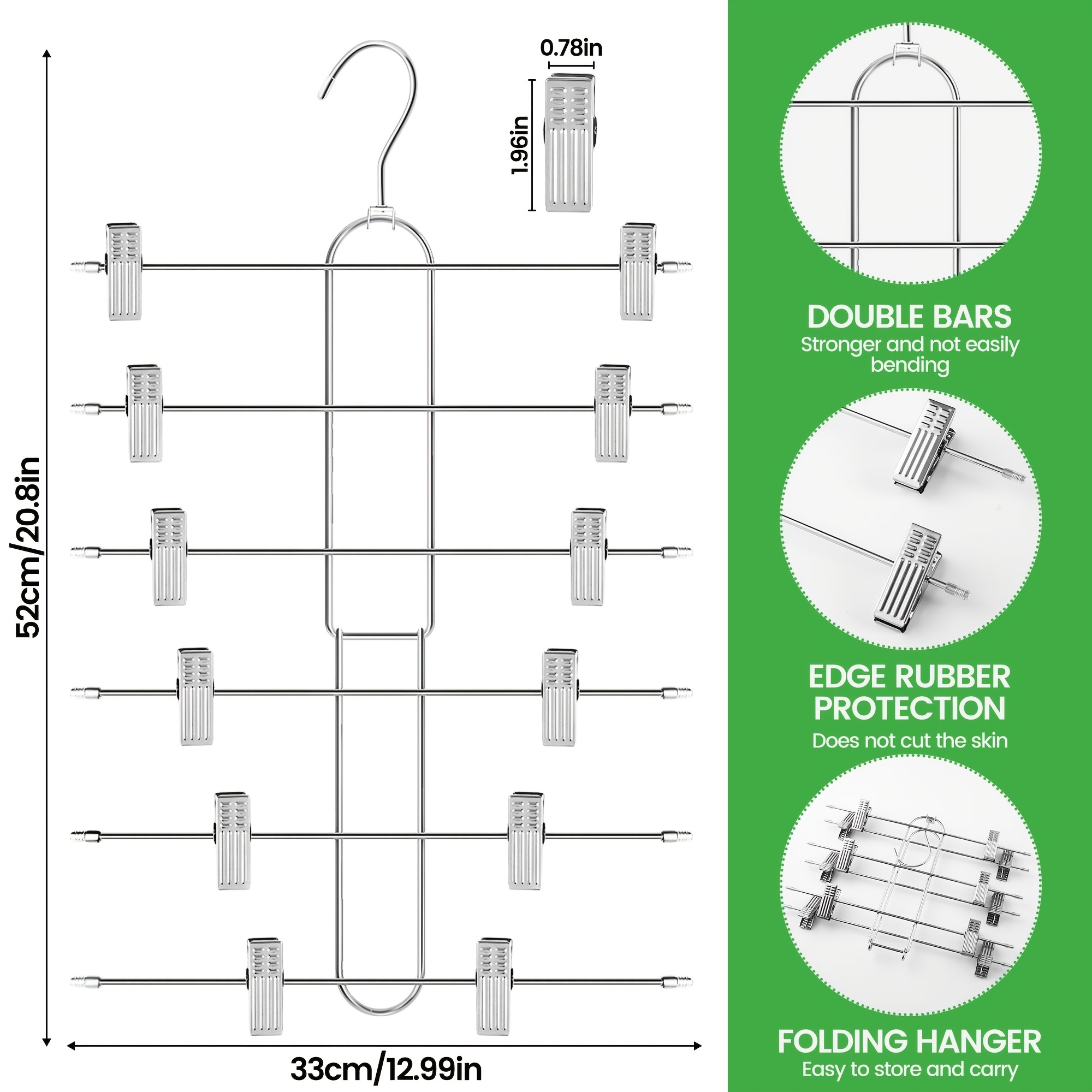 1 Gruccia Per Pantaloni In Metallo Antiscivolo A 6 Livelli Con Ganci,  Appendiabiti Resistente Per Cravatte, Pantaloni, Sciarpe, Canotte,  Organizer Salvaspazio Domestico Per Armadio, Guardaroba, Casa, Dormitorio - Temu  Italy