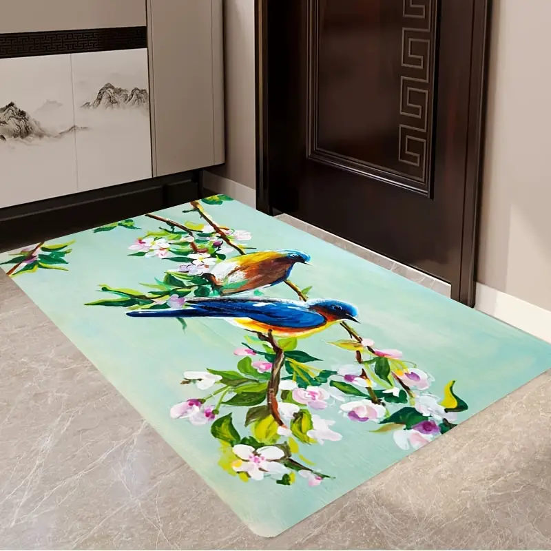 Door Mat Rug, Decorative Blue Bird Print Floor Mat, Anti Slip Indoor Floor  Mat Rug For Front Door Bathroom Living Room Kitchen Patio Garage - Temu