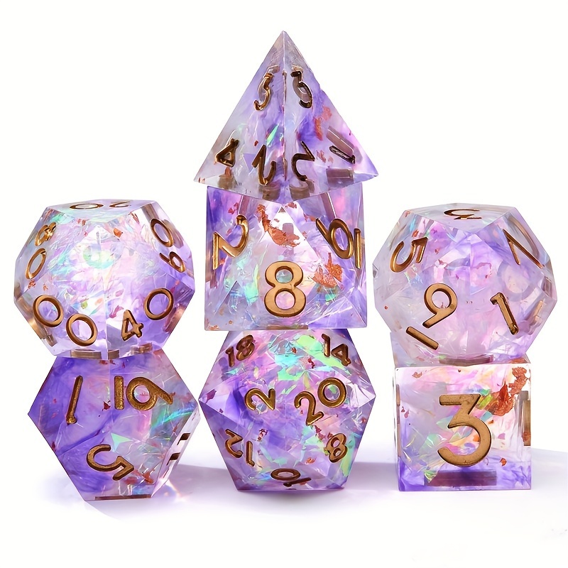 7pcs Sharp Dice Set for Role-playing Board Game Accessories