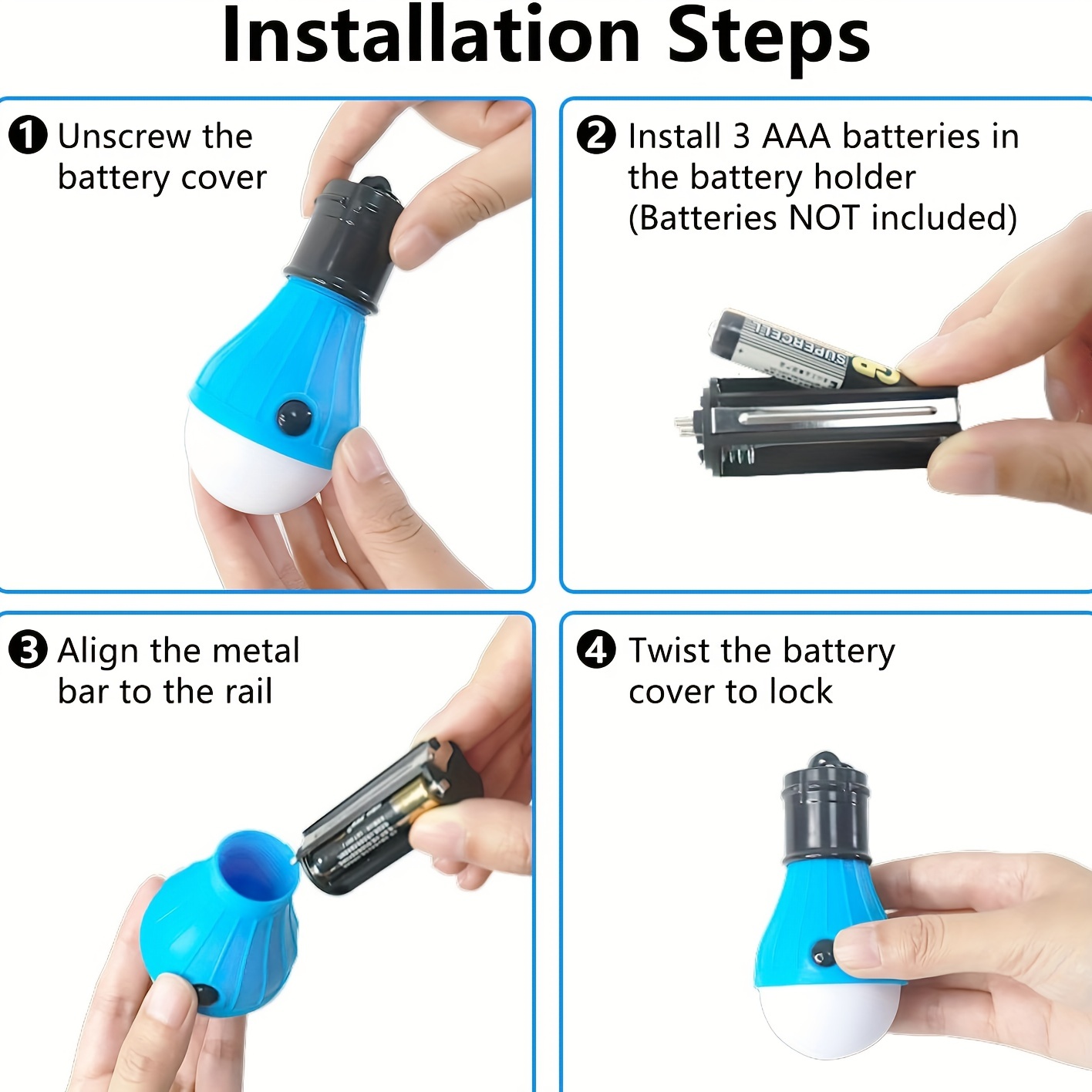 Camping Lights, 3 Lighting Modes, Portable Battery Operated Emergency Led  Tent Light For Camping Hiking Fishing - Temu