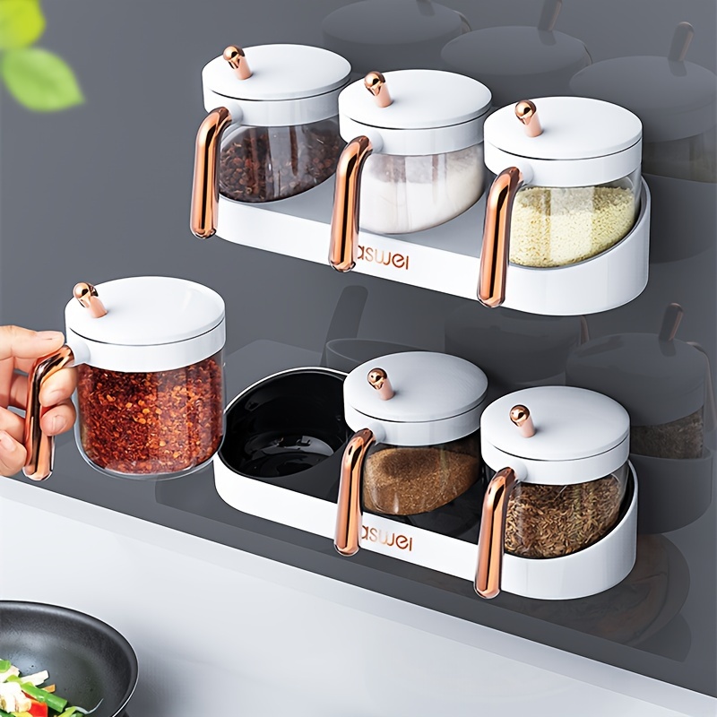 Kitchen Organizer Set Pepper Salt And Sugar Shakers With - Temu