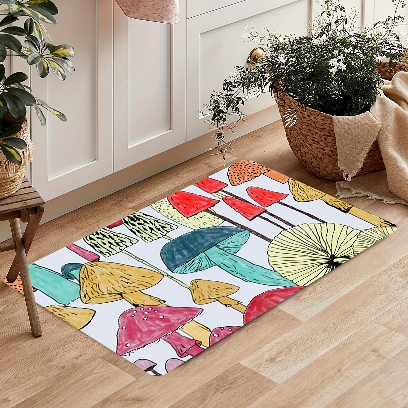  The Various Mushroom Art Entrance Doormat, Waterproof