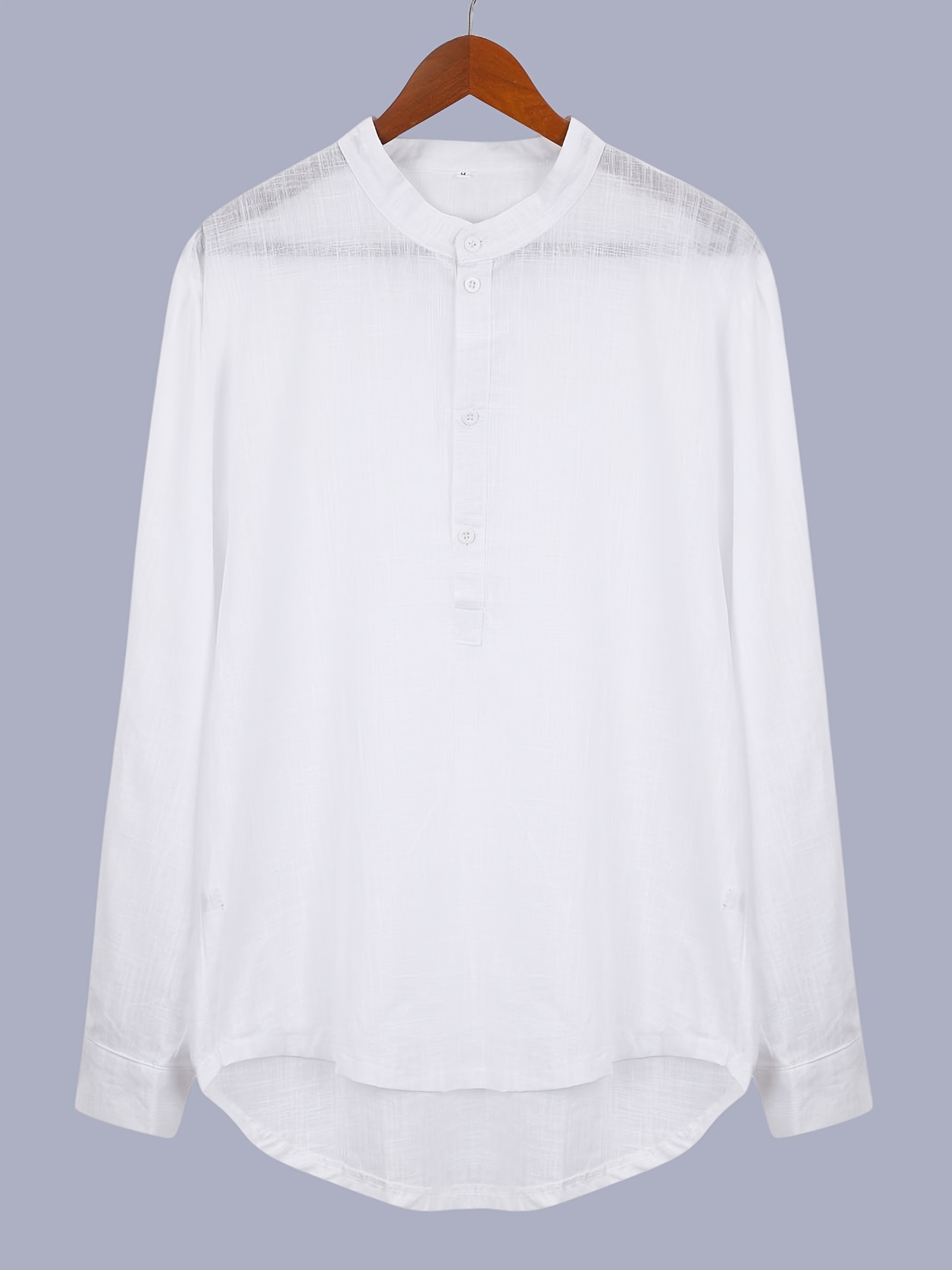 Classic Design Cotton Boat Neck Henley Shirt Men's Casual - Temu