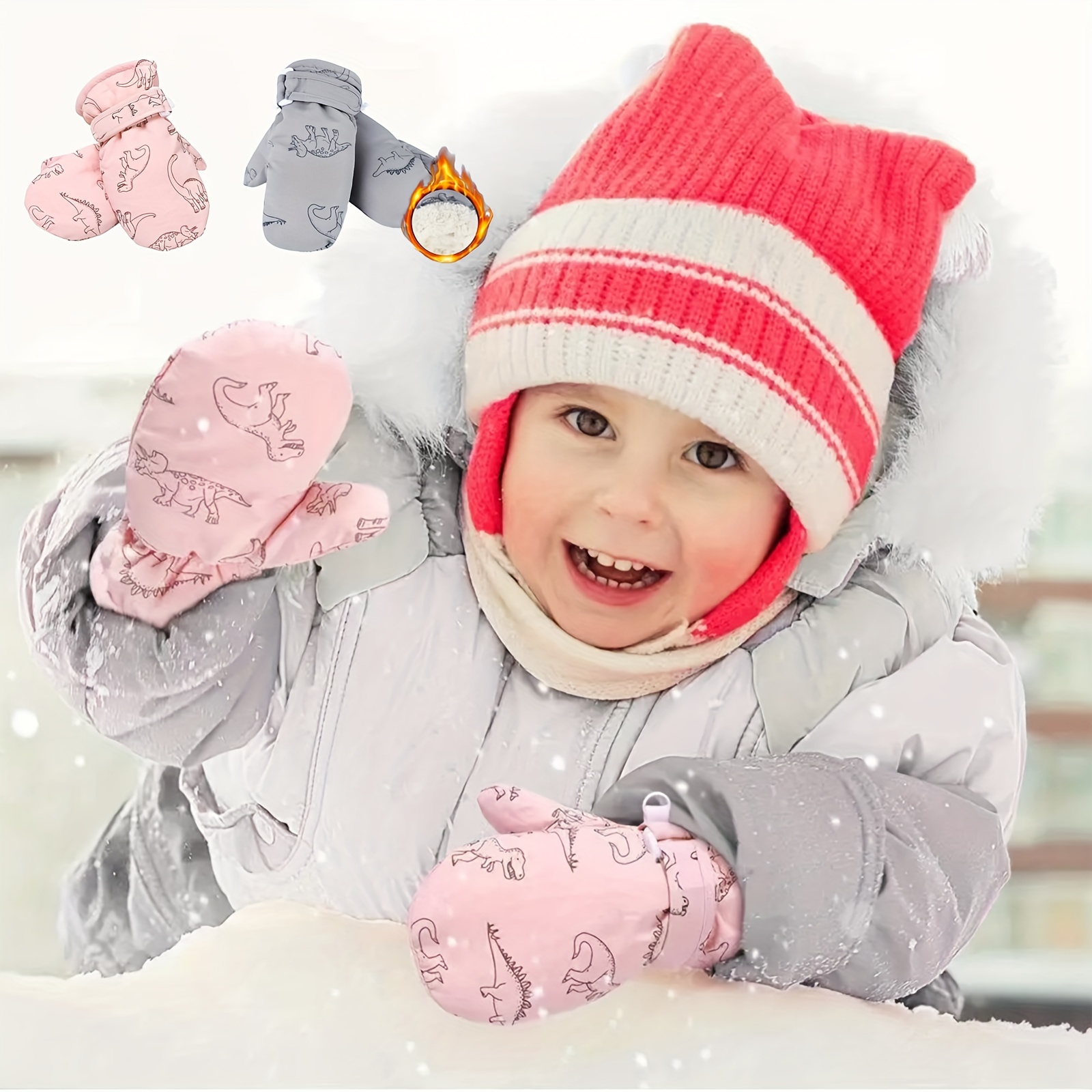 Autumn Winter New Childrens Cute Penguin Fleece Warm Gloves - Temu Canada