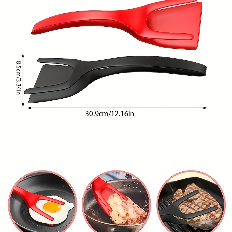 Non Stick 1 Pancake Spatula, French Fries Turners Egg Clamp, Frying Steak  Pancake Tongs, Toast Omelet Clip, Kitchen Accessories - Temu