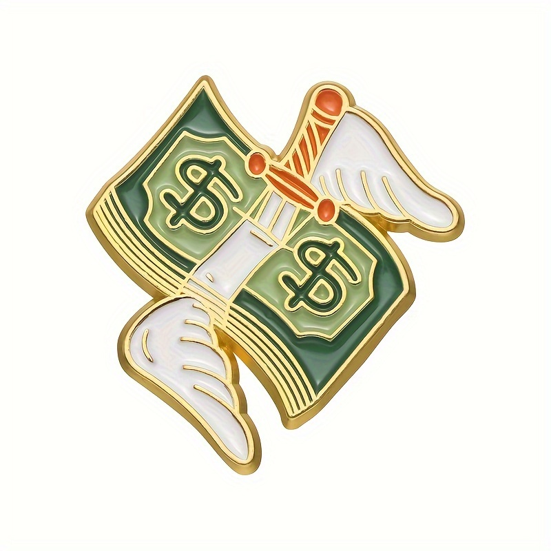 1pc Enamel Pins Hand Holding Dollar the Cartoon Fashion Badge Full Bag the  Dollar Creative Design Brooch-light Buckle Suitable for Bag Clothes  Decorationtion Bag Pins Badges