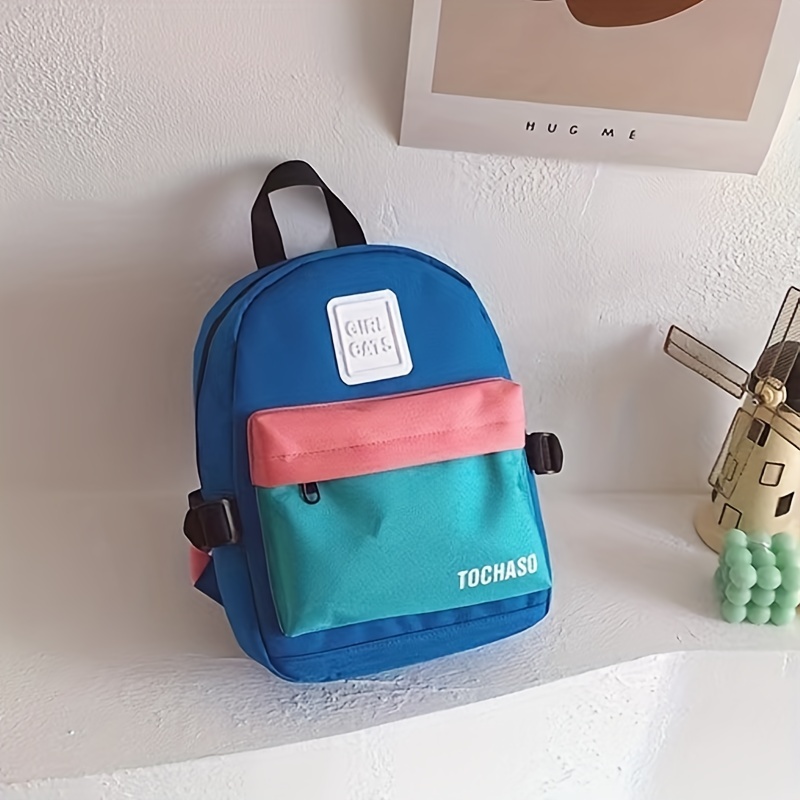 Kids Contrast Backpack Outdoor Small Backpack