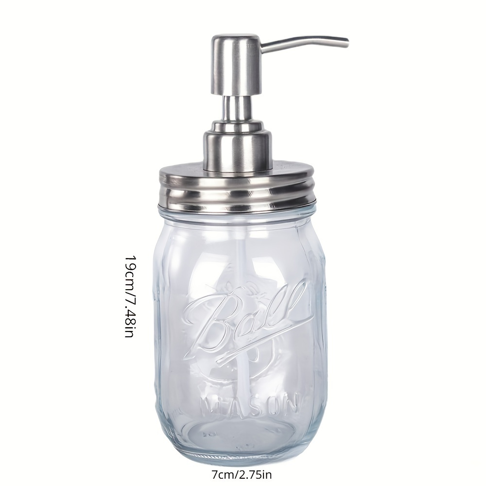  Dispensador de jabón de cristal de 10.1 fl oz, para baño,  cocina, loción transparente, botella de champú, gel de ducha, bomba de jabón  (color: transparente, tamaño: B) : Hogar y Cocina