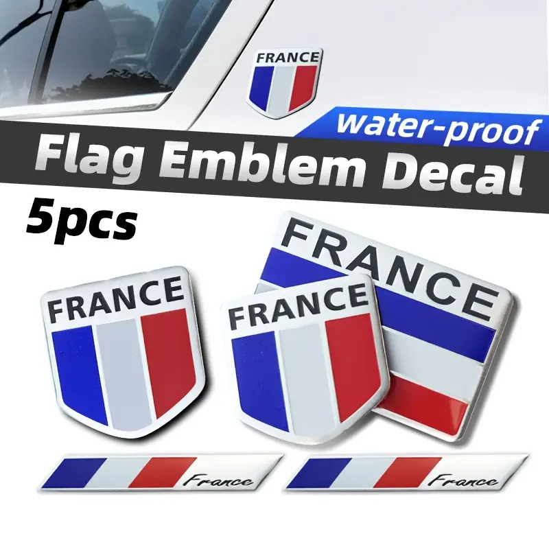 5pcs/set Metall Französisch Flagge Abzeichen Frankreich - Temu Germany