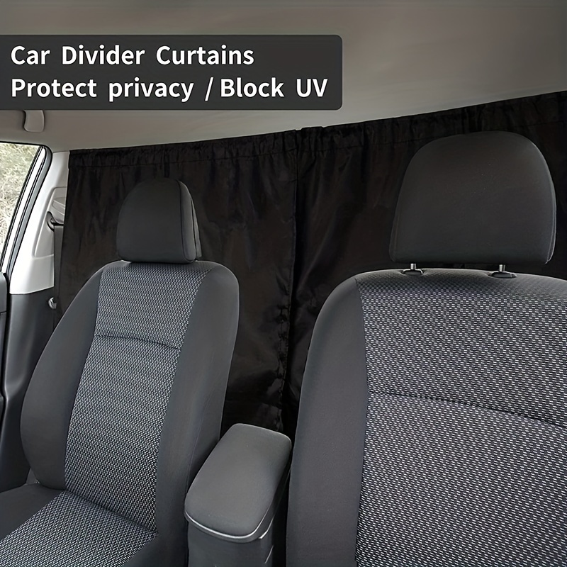 Car Isolation Curtain Partition 2pcs Automobile Privacy Window Sun Shade  Divider Vehicle Blackout Rear Seat Sunshade Covers