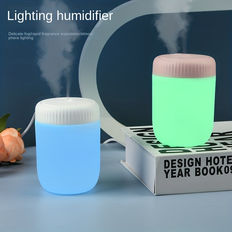 Mini humidificador para dormitorio, oficina, coche; humidificador portátil  de niebla fría; escritorio USB súper silencioso con luz nocturna para