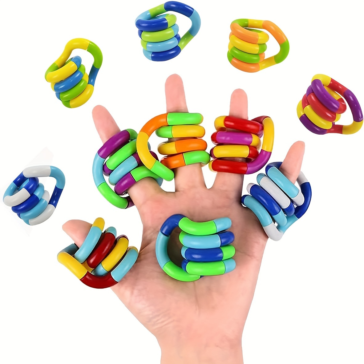 GOODS+GADGETS Cubes anti-stress, jouets de motricité à la main,  concentration, cube anti-stress ; gadget anti-nervosité et anti-stress ;  gris