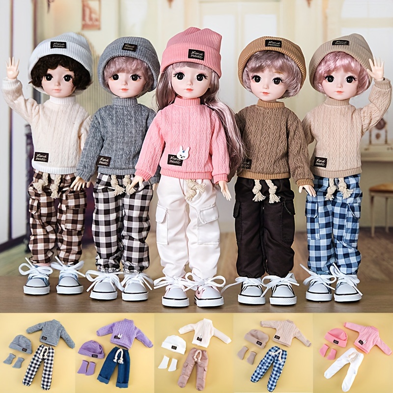 Doll Dress Clothes Set Vintage Pants Fit American Doll 18 Inch Dolls  Clothing