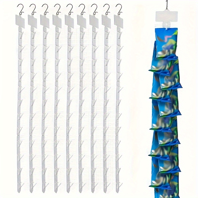 

5pcs Product/treats Display Hanger Strips, Plastic Hanging Display Strips With Hooks, Product Display Clips For Retail Store Display, Without Label Titles And Hooks