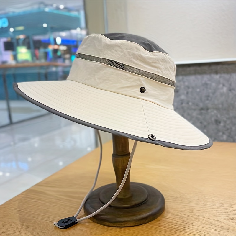 Sun Protection Bucket for Women, Sunshade Wide Brim Sun Hat, Fishing Hat for Climbing Fishing Cycling, Casual Fisherman Hat,Temu