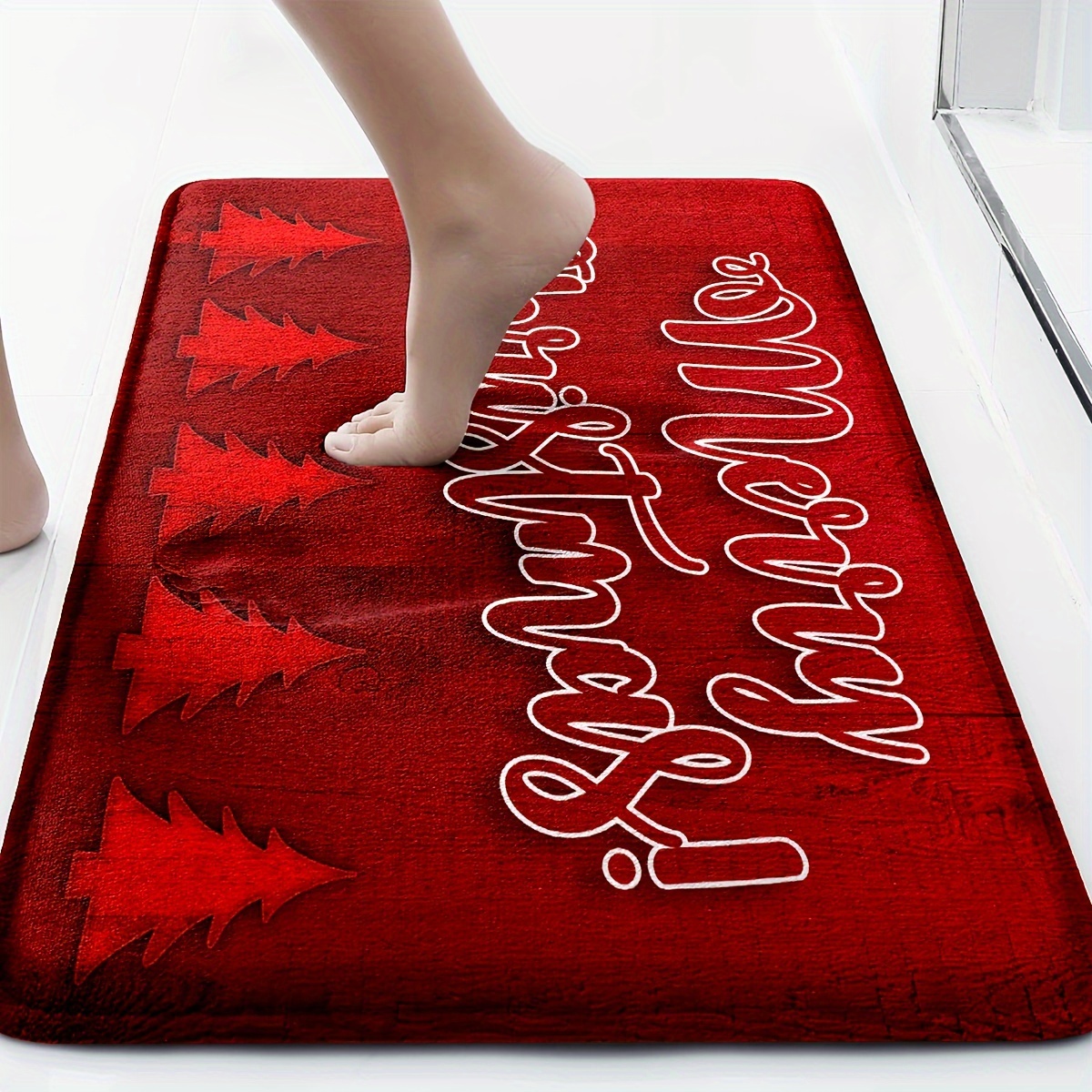 Red Bath Rugs & Mats - Bathroom, Bed & Bath