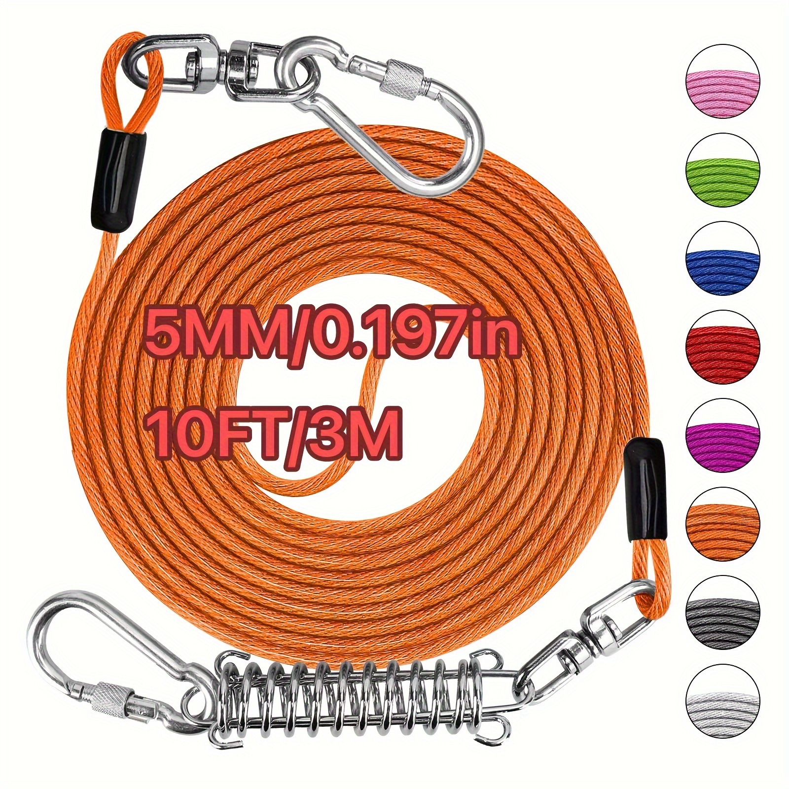 Dog tie 2024 out cable 10ft