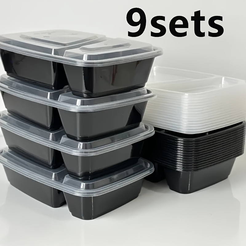Plastic Food Storage Containers with Lids - Disposable Plastic