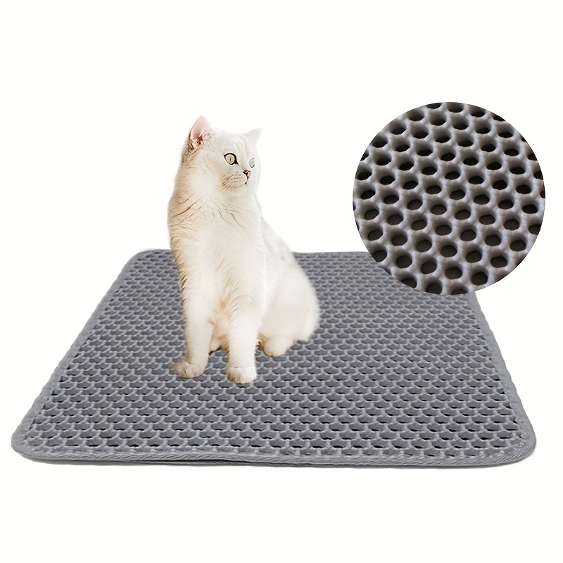Non-Slip Pet Cat Litter Mat EVA Double Layer