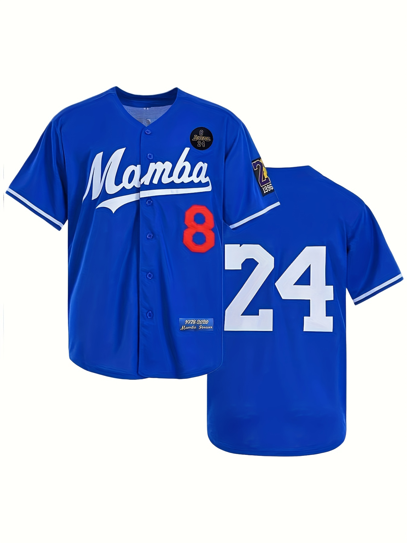 Camisa Béisbol Legend #8 24 Bloque Color Hombre Camisa - Temu