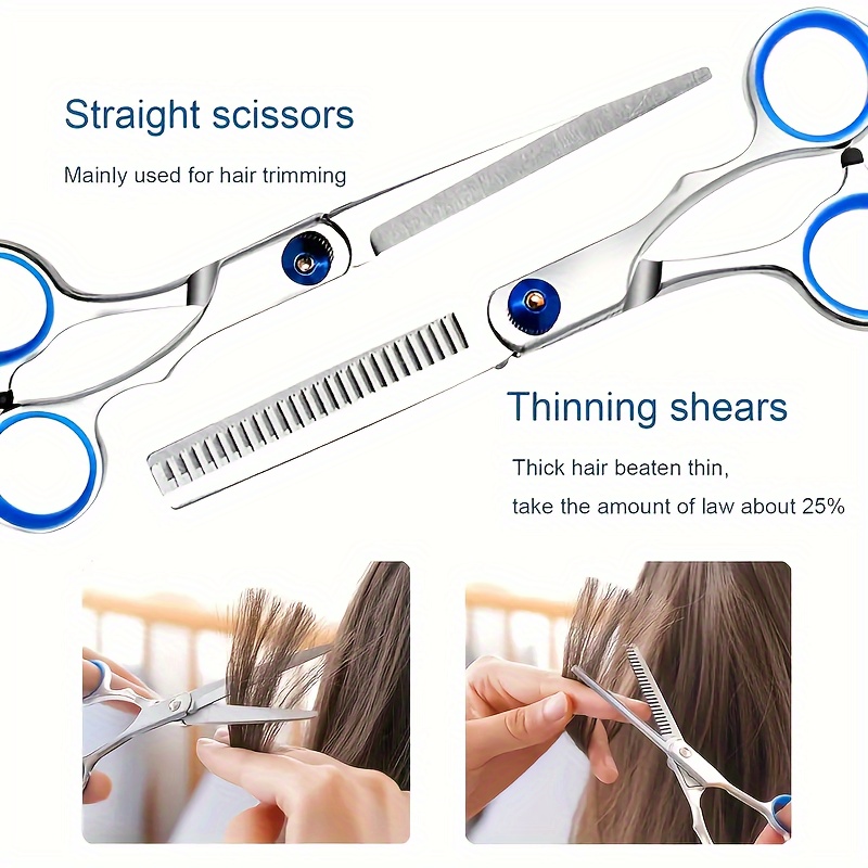 Hair Cutting Scissors Thinning Shears Professional Barber - Temu