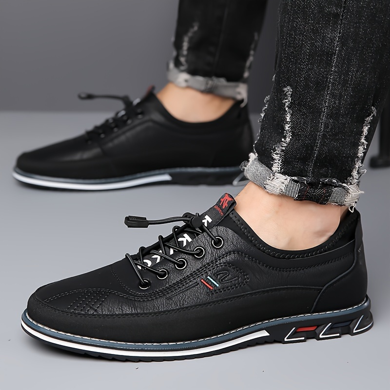 plus size mens trendy non slip casual shoes with adjustable  le comfy casual soft sole shoes for mens outdoor activities details 3