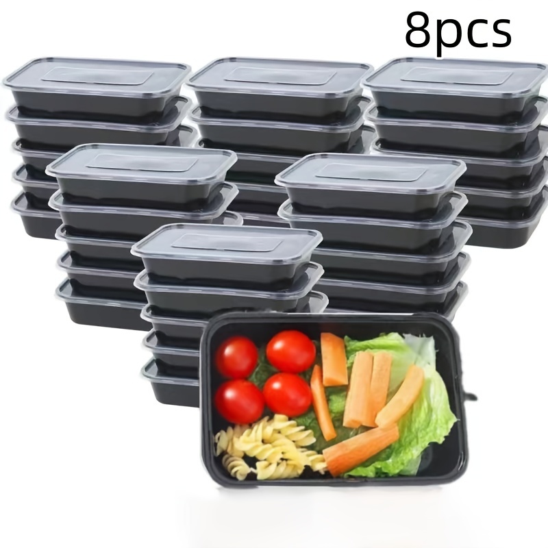 Disposable Food Containers With Lids Round Plastic Meal Prep - Temu