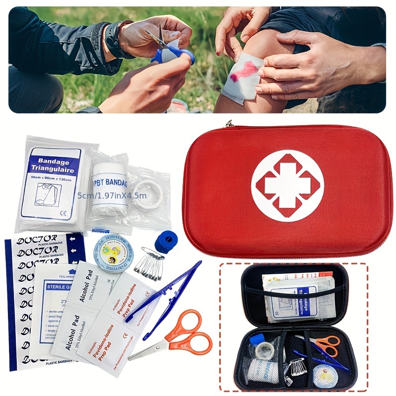 1 Set Tragbares Erste-Hilfe-Medizinset,  Reise-Outdoor-Camping-Notfall-Überlebens-Organizer, Pillenetui, Nützliche