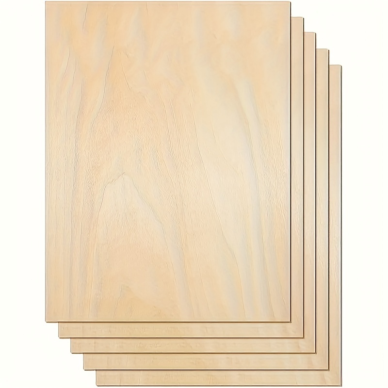 3mm 8 x 12 20 pieces blank unfinished natural basswood plywood sheets for  cutting carving crafts laser cut-E&R Wood Co,.Ltd