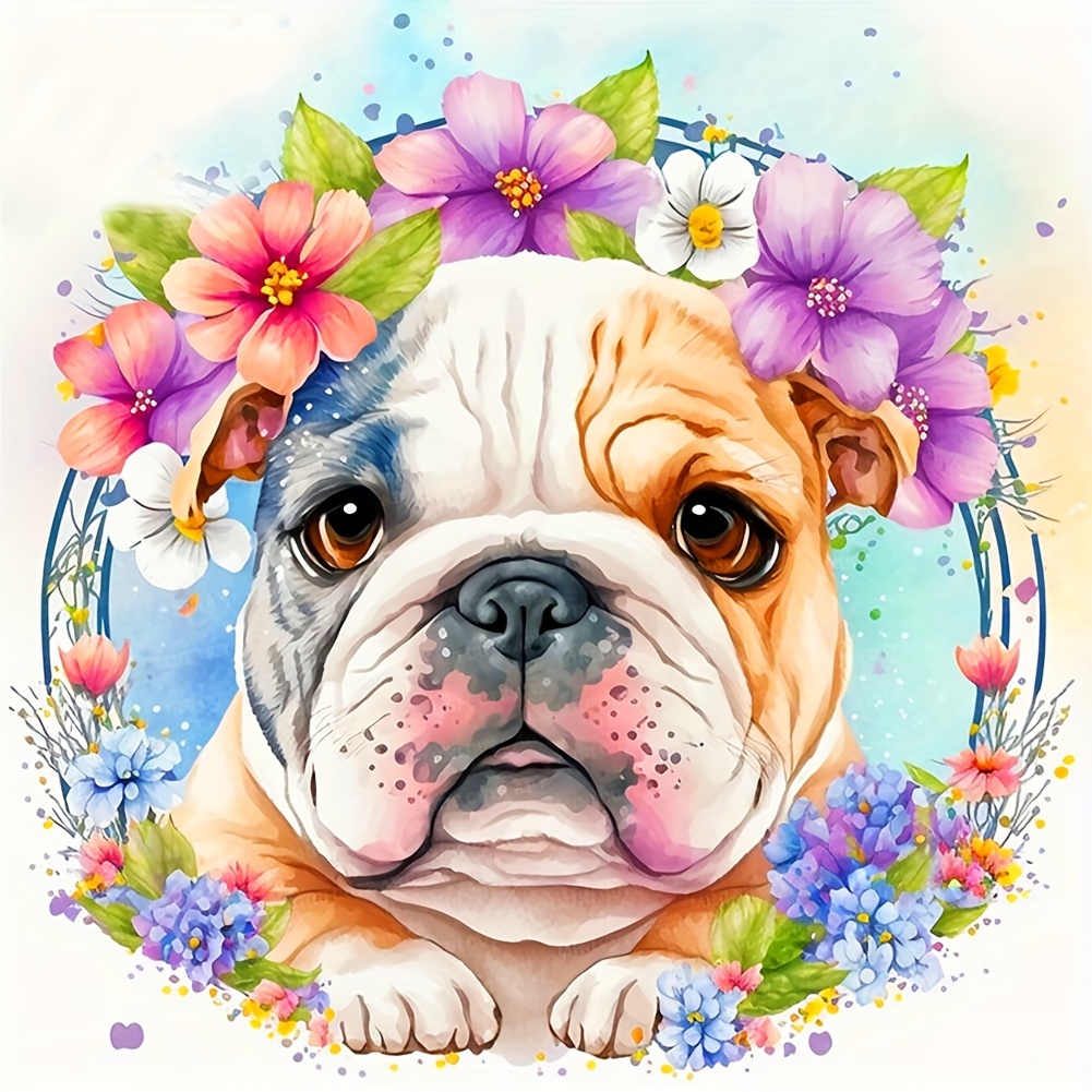 Frameless Diy 5d Diamond Painting Set Funny Dog Full Diamond - Temu