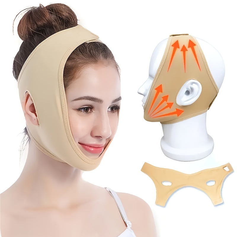 

Face Lifting Belt, Facial Cheek V Shape Lift Up Thin Mask Strap, Face Line Smooth Bandage For Men And Women