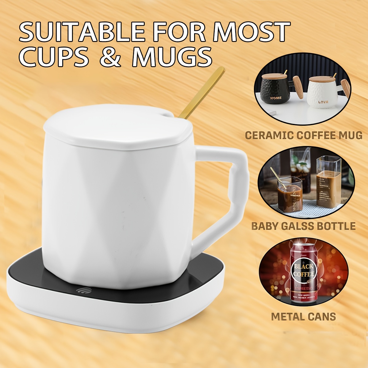 Coffee Mug Warmer, Beverage Heater For Warming & Heating Coffee, Beverage,  Milk, Tea And Hot Chocolate, Safe And Reliable Coffee Warmer, Best Gift For  Leaders, Friends, Family (cup Not Included) - Temu