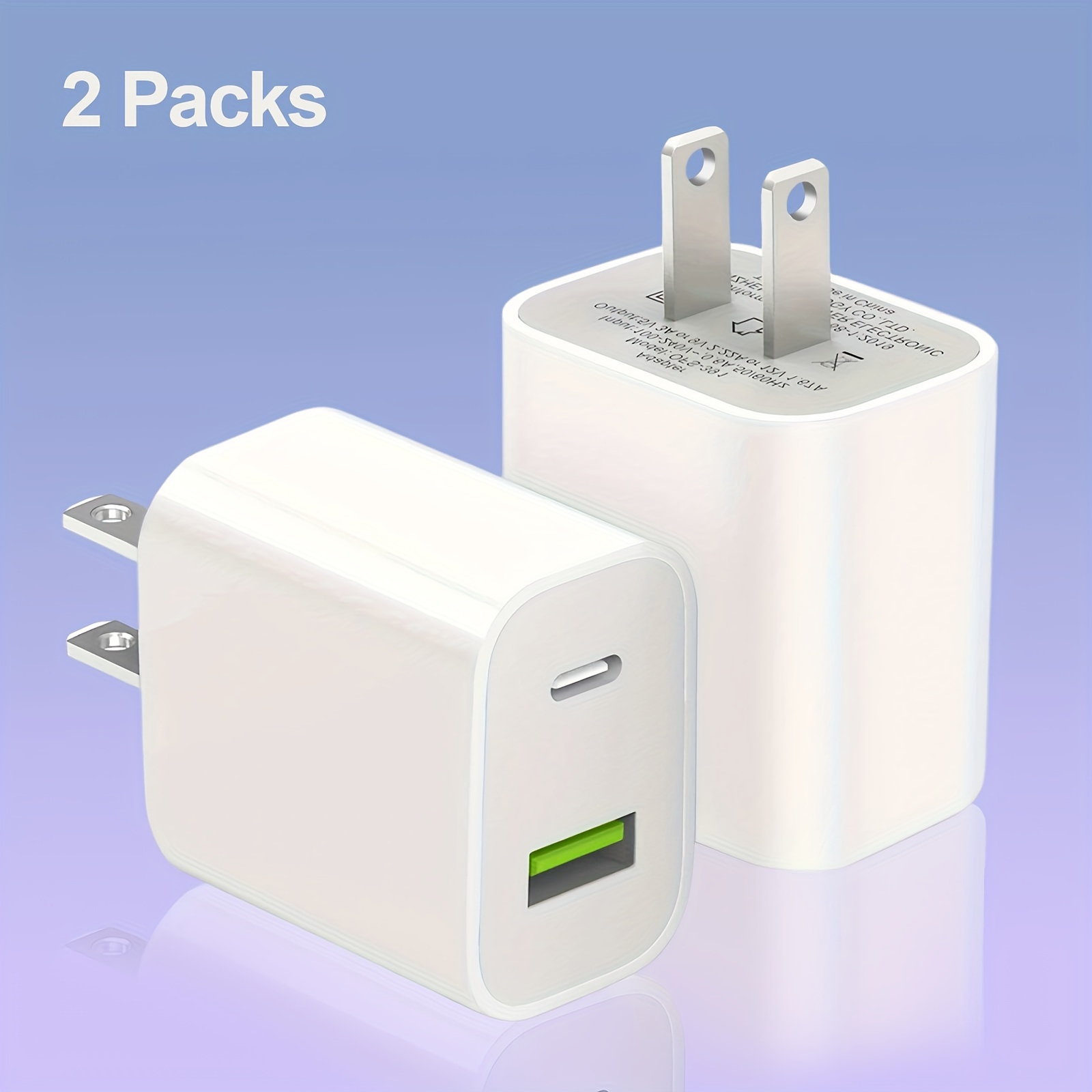 

2pcs Fast Charger Fast Charging With Data Cable Power Adapter Wall Fast Plug For Iphone13 Phone Pd20w Fast Charging Head