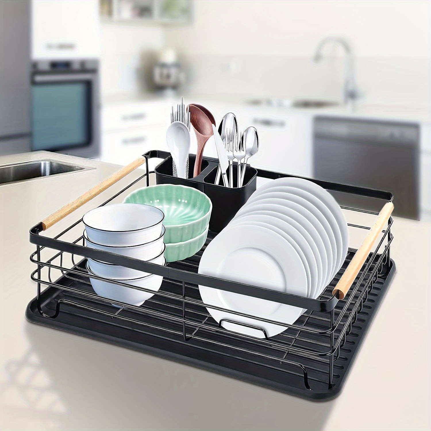 1pc Thickened Drain Bowl Rack, Single-layer Plastic Dish And Bowl