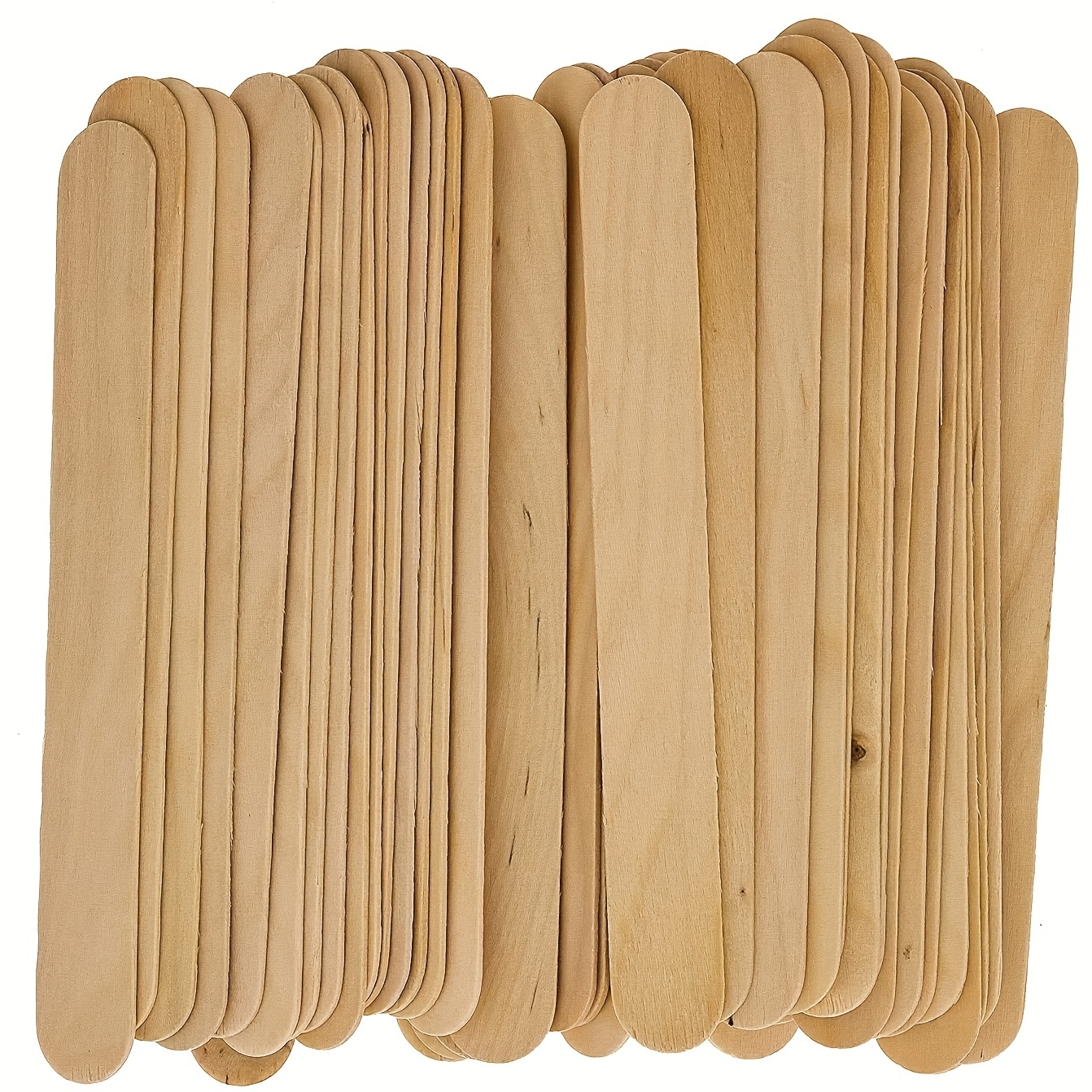

100 Pc Natural Wood Wax Applicator Sticks Almost 15 Inch, Wood Waxing Craft Sticks Spatulas Applicators For Hair Removal Eyebrow And Body
