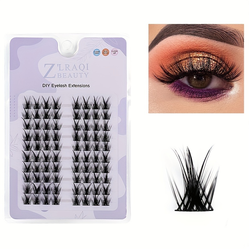 Cat Ear Individual Cluster Lashes Natural Bushy Eyelashes