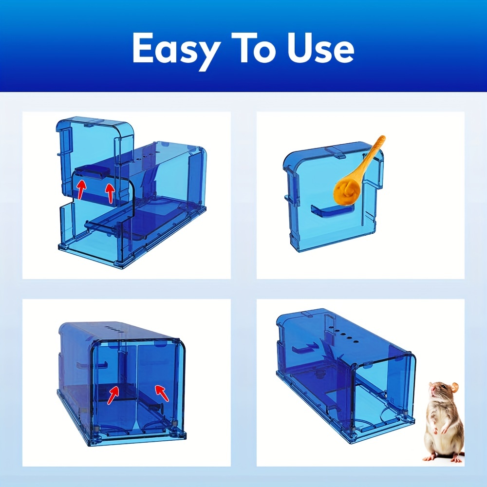 Mouse Traps Indoor for Home, Humane Mouse Trap (Blue)