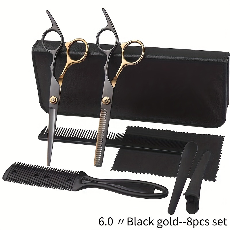 Professional Barber Shears Set With Thinning Shears Perfect - Temu