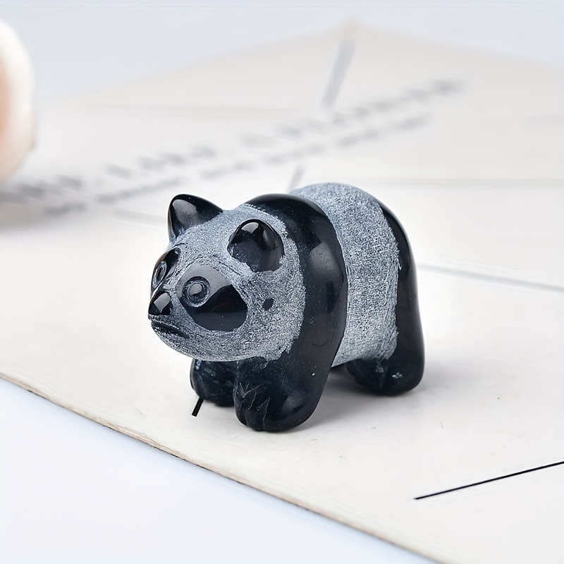 8 Pcs Harz Mini-Panda-Ornament Tierfiguren Zum Sammeln Panda