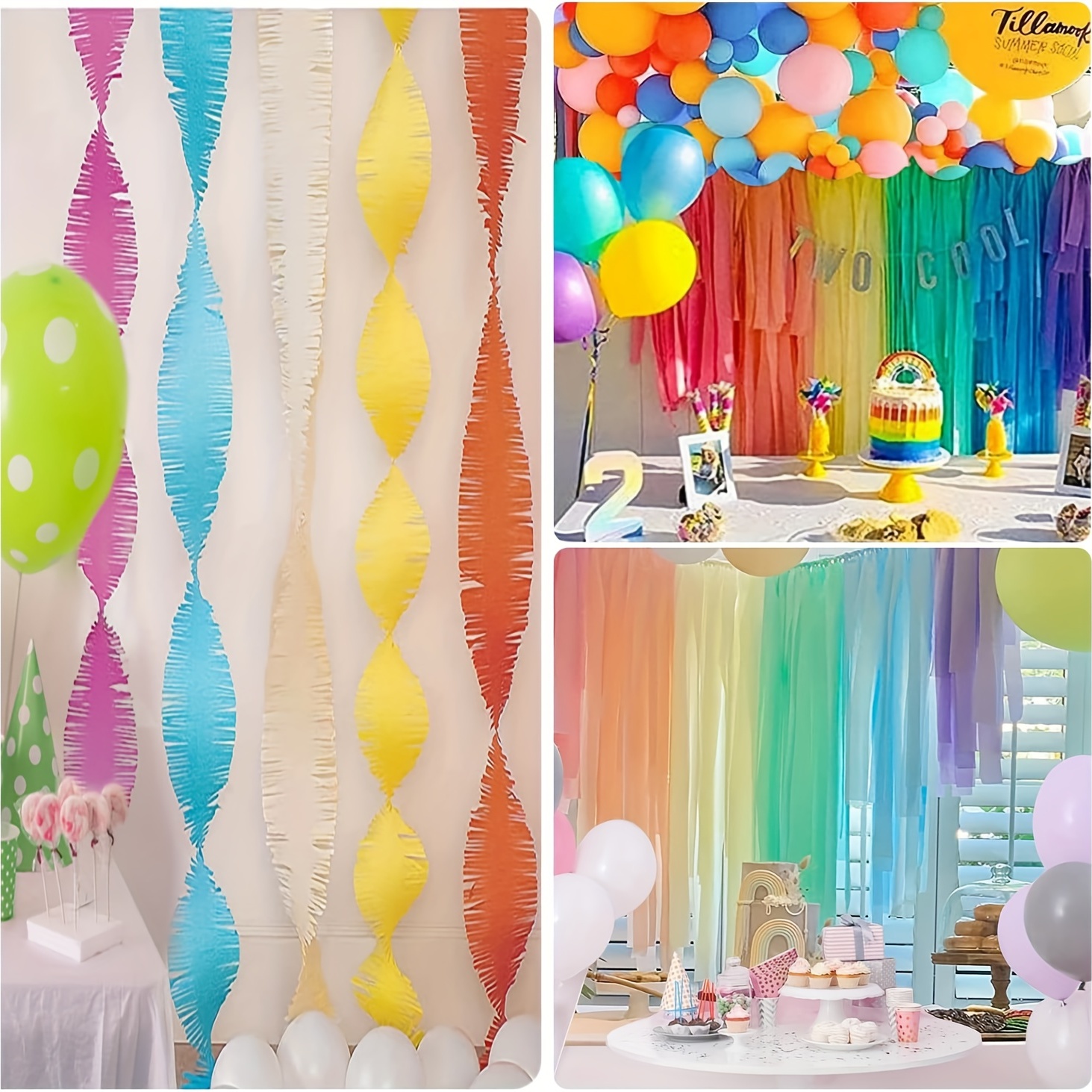 9pcs Crinkle Paper Streamers Party Streamers In 9 Colors For Party Birthday  Wedding Baby Bridal Shower Home Christmas Wonderful Decoration Diy Handmade  Creation 1 8in X 82ft Roll - Toys & Games - Temu Bulgaria