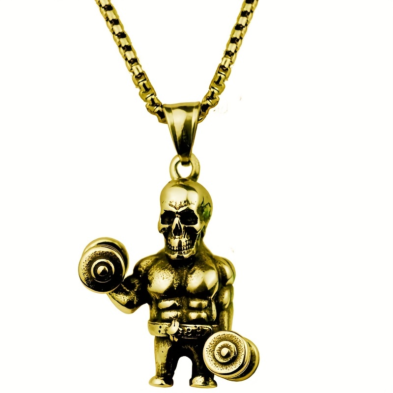 Fitness Charm Necklace, Weightlifting Gifts, Fitness Jewellery