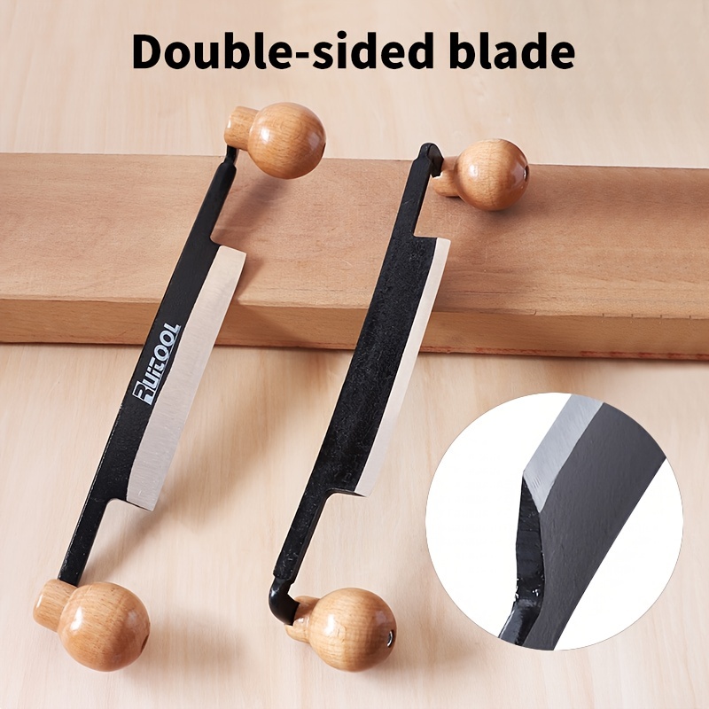 Draw Shave Knife And Sharpening Stone Set Straight Draw Shave Tool With  Double Sided Cutting Edge Round Wood Handle For Woodworking Debarking Hand  Tool - Temu