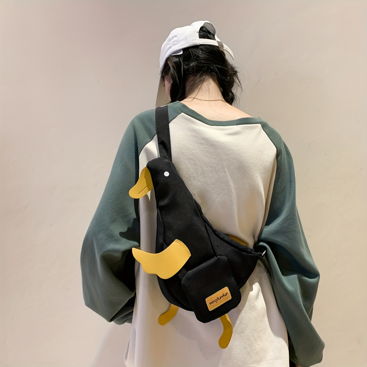 Duck Design Crossbody Bag, Kawaii Cartoon Fanny Pack, Cute Nylon Chest Purse  - Temu Austria