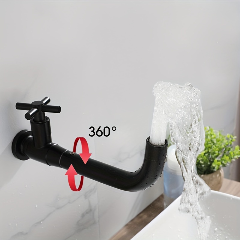 Grifo de agua para lavadora G1/2, grifo de agua fría de acero inoxidable  para montaje en pared para lavandería, baño, jardín, mopa y piscina