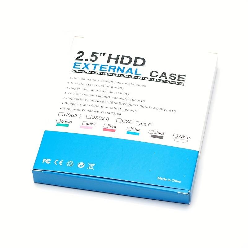 Transparent USB 3.0 SATA External Hard Drive Enclosure For 2.5 Inch SSD/HDD – Clear Case