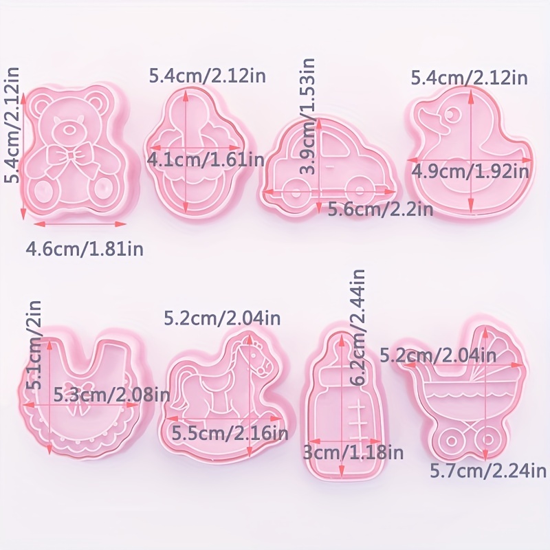 1 Set Baby Shower Clothes Cookies Plunger Cutter Mould Fondant
