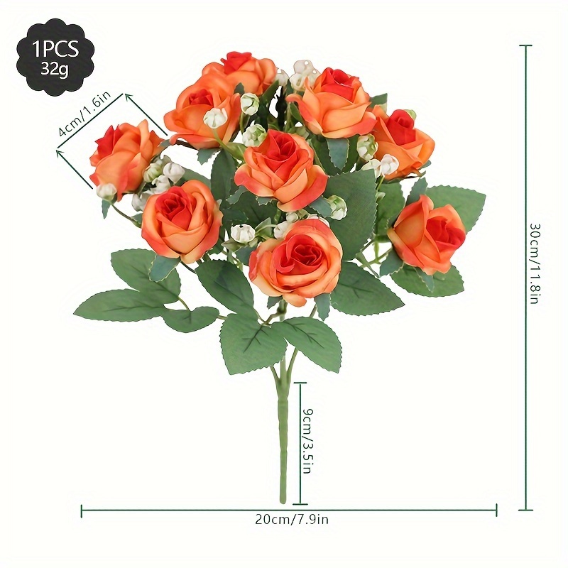 1pc Fiore Rosa Artificiale Bouquet Rami Lunghi Rose - Temu Italy