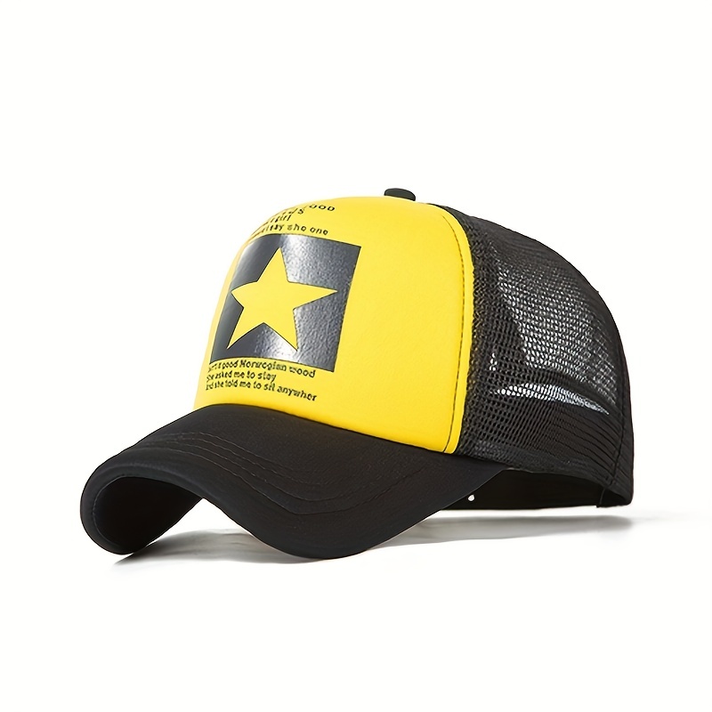 Pentagram Print Unisex Trucker Hat Mesh Lightweight Baseball Cap