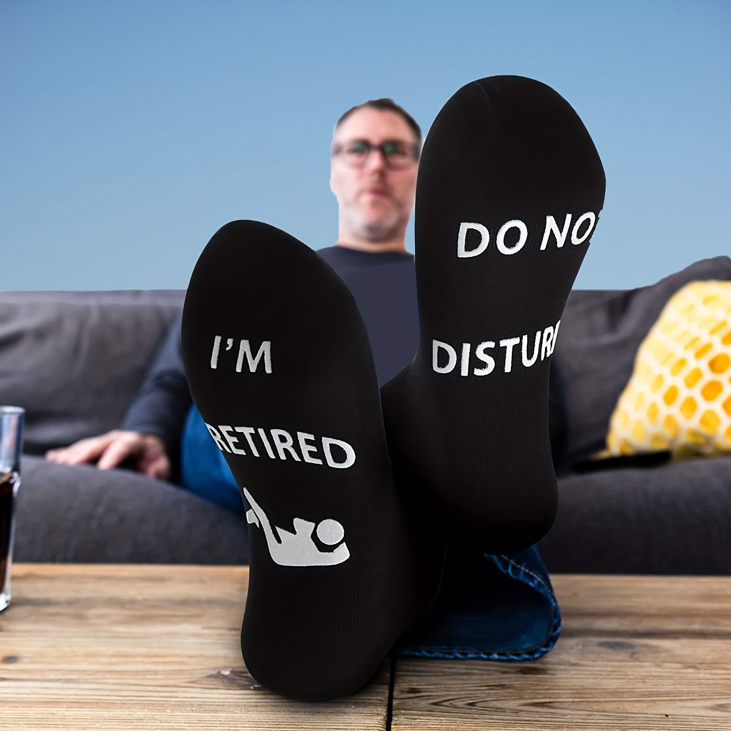 Retirement Socks Funny ' Disturb 'm Retired' Print Unisex - Temu